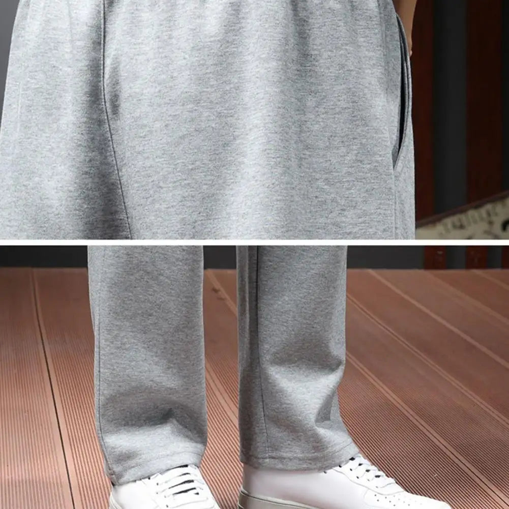 Men clothing   Sweatpants Straight Fit Joggers Loose Drawstring Sports Pants Autumn Men Jogger Pants Casual Long Trousers Tracksuit Men