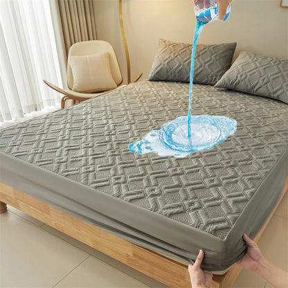 Bedroom   Super Waterproof Quilted Mattress Cover Twin Full King Queen Size Anti-mite Air-Permeable Bed Pad Cover Not Including Pillowcase