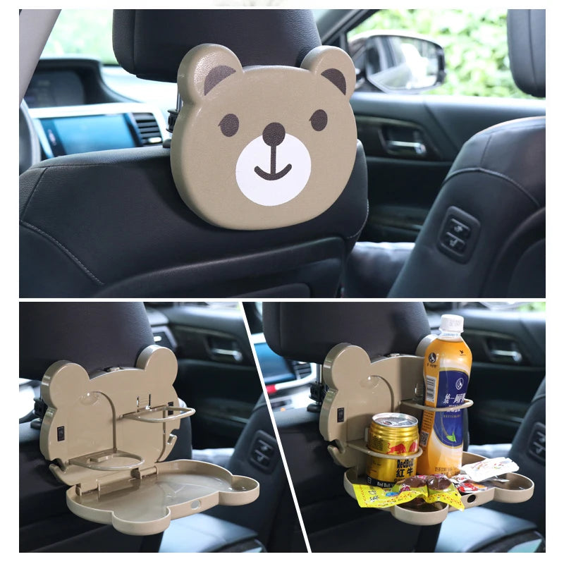 Car   Multifunction Cartoon Shaped Folding Auto Car Back Seat Table Drinks Baby Dinner Plate The Car Tray Car Cup Holder