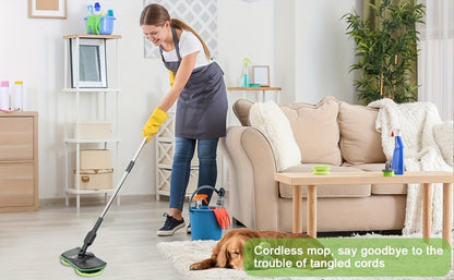 Kitchen   Easy to Use Cordless Electric Mop, Floor Cleaning Electric Scrubber Sweeper Polisher Set