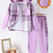 Girl clothing   Checkered Zip-Up Hooded Jacket with Matching Checkered Pants Set