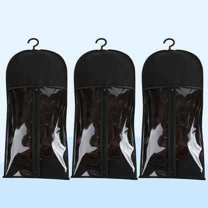 Style & Shine Hair  3pcs Set Wig Dustproof Storage Bag + Wig Stand, Wig Display Bag