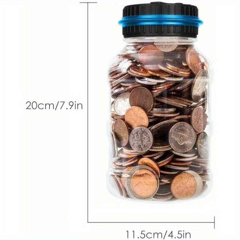 Toys  1pc Digital Saving Money Box UK Coins Automatic Counting - Large Capacity Transparent Money Saving Jar with LCD Display, Coin Money Bank Piggy Bank for Gift