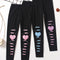 Girl clothing  3pcs Girls Vibrant Butterfly Print Slim Leggings Pants