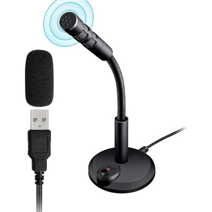 Laptop 360° Flexible GooseNeck Microphone with Noise Cancellation for PC and LaptopPc Gaming Accessory|Modern M