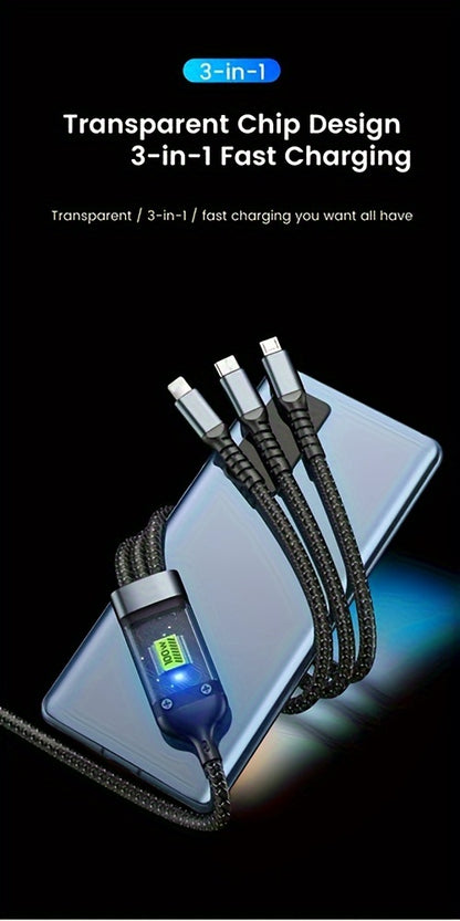 Mobile OLISHEN 100W 3-in-1 Fast Charging Cable