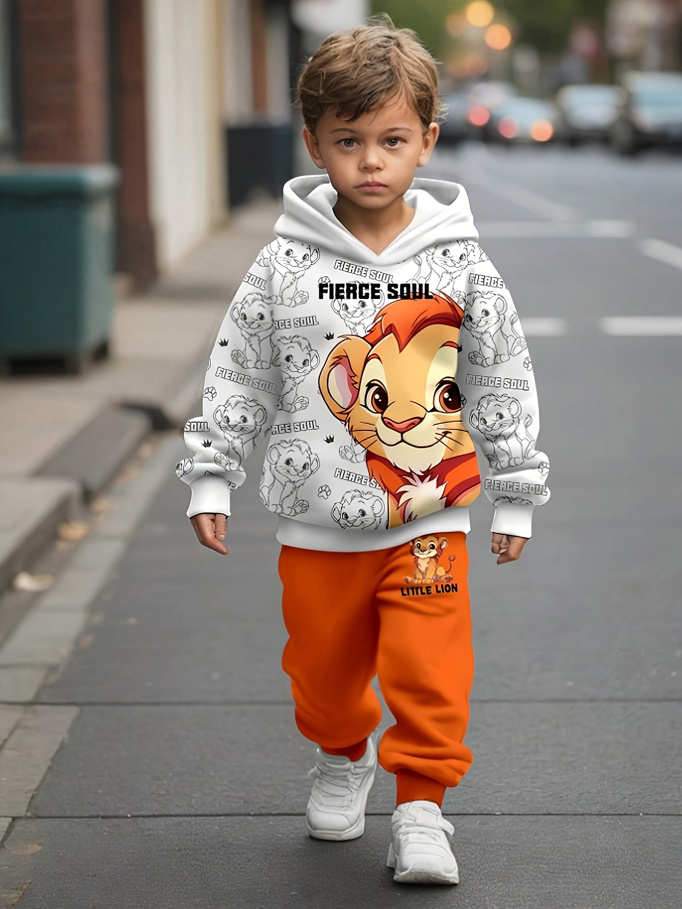 Boy  clothing   Autumn And Winter Set for Boys Featuring a Hoodie And Sweatpants