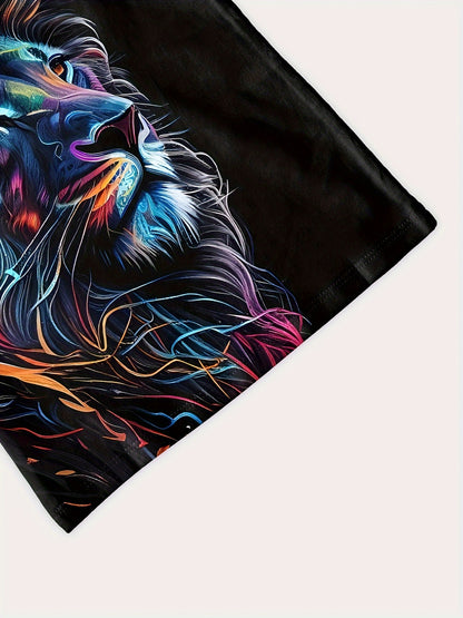 Boy clothing  Colourful Lion Print T-Shirt