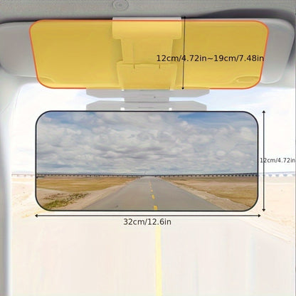 Car   [Universal Anti-Glare Sun Visor] Adjustable Dual-Purpose Automotive Sun Visor, ABS Material, with Anti-Glare and High Beam Protection, for Most Car Models