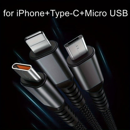 Mobile OLISHEN 100W 3-in-1 Fast Charging Cable