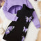 Girl clothing  Elegant Girls' Purple Long-Sleeve Top & Butterfly Print Sleeveless Dress Set