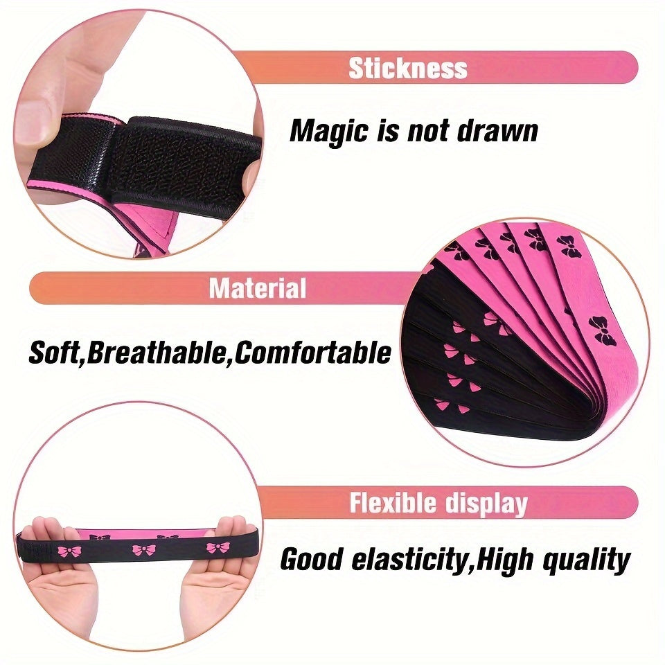 Style & Shine Hair  4-Piece Hair Styling Accessory Set - Elastic Edge Band for Wigs, Lace Front Grip, Pin Tail Comb, Fine Tooth Comb, Double-Sided Edge Control Brush Kit