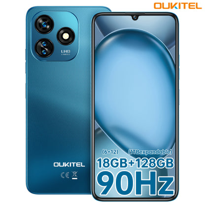 Mobile OUKITEL C51 Sim-Free & Unlocked Mobile Phones, Android 13 18GB RAM+128GB ROM, 4G Mobile Phones Sim Free Unlocked