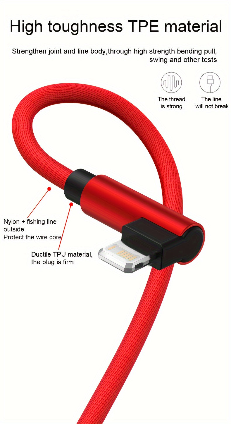 Mobile  90 Degree Right Angle 90 Degree USB-A to iOS Cable