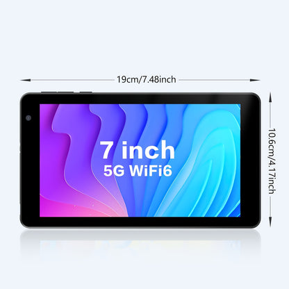 Mobile 7-inch Tablet, Latest Android 14 Tablet, Eight Core Processor, 1TB Expandable Memory, 2MP+8MP Dual Cameras, 5GWifi6, Built-in Case