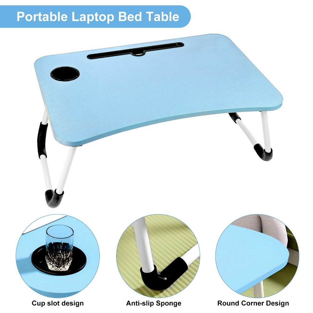 Wooden Bed Laptop Desk – Foldable Portable Computer Stand (60x40cm\ Living Room Decor – Wall Art, Curtains, Clocks, Furniture & More