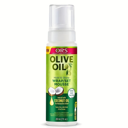 Style & Shine Hair  Wig Styling Mousse Olive Oil ORS Shaping Spray for Fluffy Hair, Dry Gel Foam Mousse.