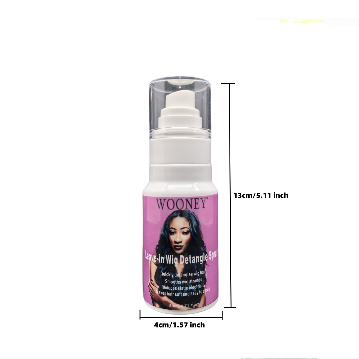 Style & Shine Hair  WOONEY Wig Smoothing Spray for Repairing Dry, Frizzy, And Voluminous Hair, Easy to Manage, No Rinse Required, 80ML