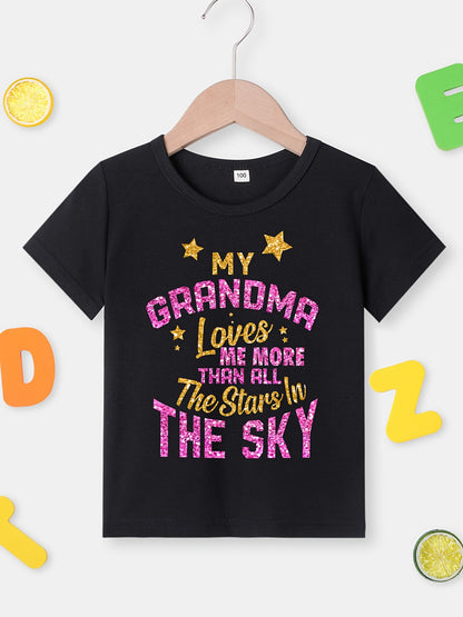 Girl clothing  MY GRANDMA LOVES ME MORE THAN THE STARS IN THE SKY shirt