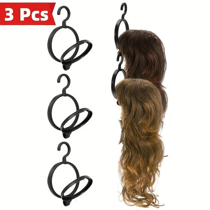 Style & Shine Hair 3pcs Wig Holder, Wig Accessory Storage Rack, Hanging Wig Head