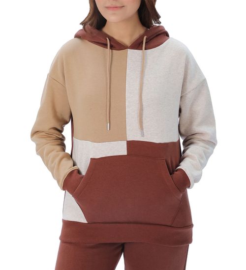 Woman clothing   LADIES PATCH HOODIE S TOFFE/CHOC