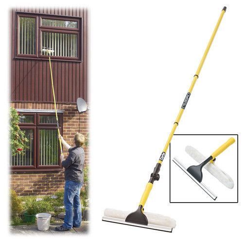 Kitchen   3.5M Telescopic WINDOW Cleaner - Black